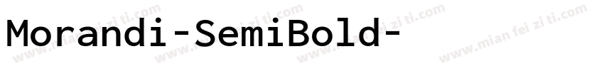 Morandi-SemiBold字体转换