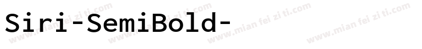 Siri-SemiBold字体转换