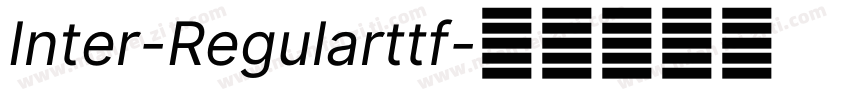 Inter-Regularttf字体转换