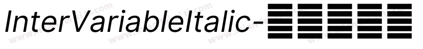 InterVariableItalic字体转换
