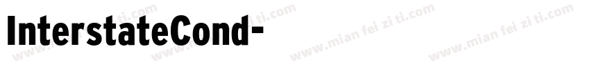 InterstateCond字体转换