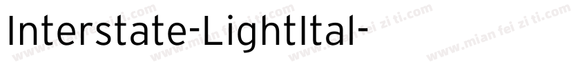 Interstate-LightItal字体转换