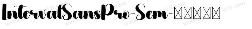 IntervalSansPro-Sem字体转换