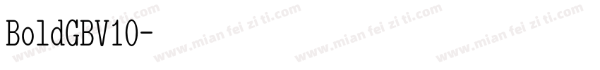 BoldGBV10字体转换