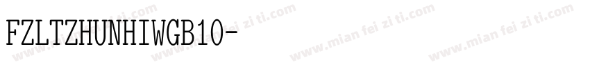 FZLTZHUNHIWGB10字体转换