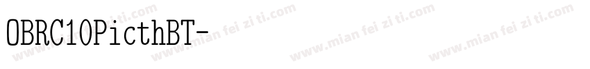 OBRC10PicthBT字体转换