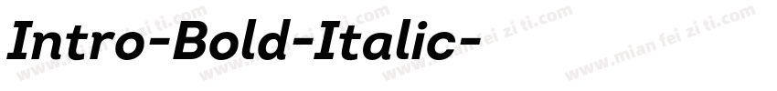 Intro-Bold-Italic字体转换