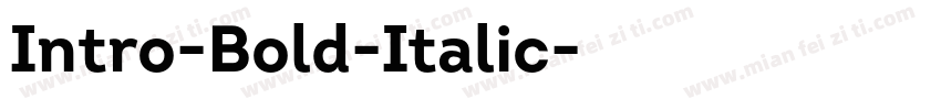 Intro-Bold-Italic字体转换