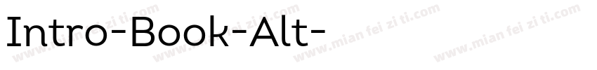 Intro-Book-Alt字体转换