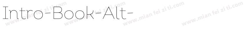 Intro-Book-Alt字体转换