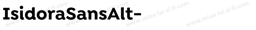 IsidoraSansAlt字体转换