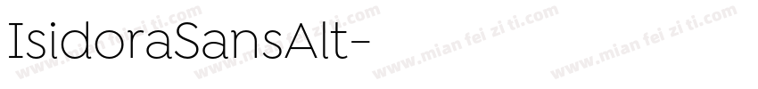 IsidoraSansAlt字体转换