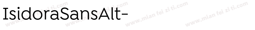 IsidoraSansAlt字体转换