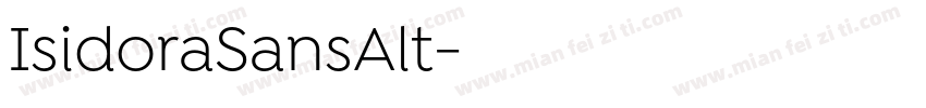 IsidoraSansAlt字体转换