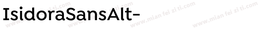 IsidoraSansAlt字体转换