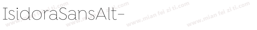 IsidoraSansAlt字体转换