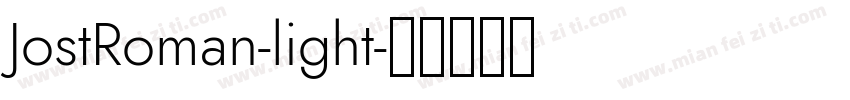 JostRoman-light字体转换