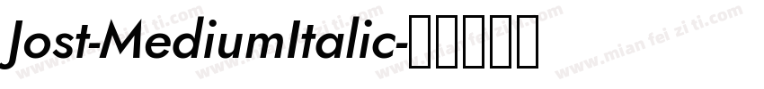 Jost-MediumItalic字体转换