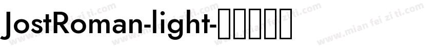 JostRoman-light字体转换