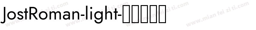 JostRoman-light字体转换