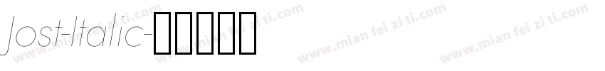 Jost-Italic字体转换
