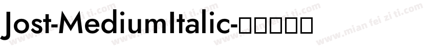 Jost-MediumItalic字体转换
