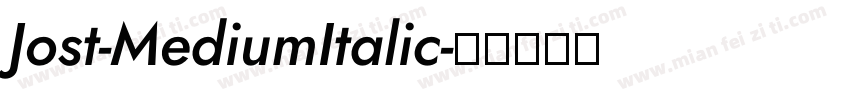 Jost-MediumItalic字体转换