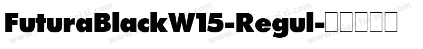 FuturaBlackW15-Regul字体转换
