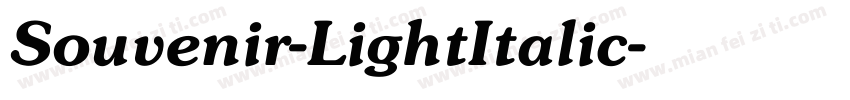 Souvenir-LightItalic字体转换