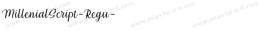 MillenialScript-Regu字体转换