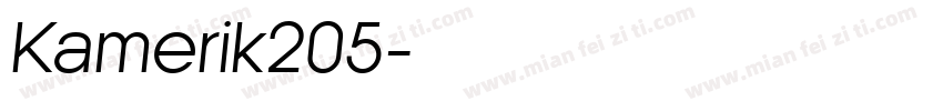 Kamerik205字体转换