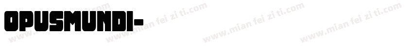 opusmundi字体转换