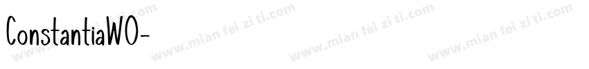 ConstantiaW0字体转换