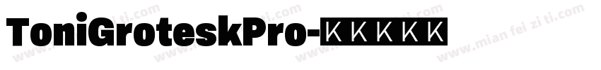 ToniGroteskPro字体转换