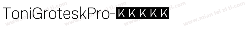 ToniGroteskPro字体转换