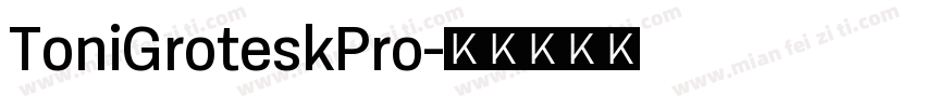 ToniGroteskPro字体转换