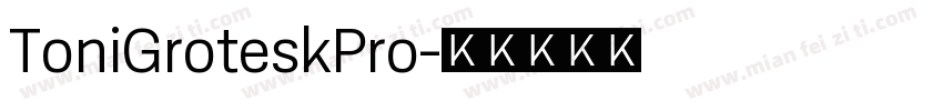 ToniGroteskPro字体转换