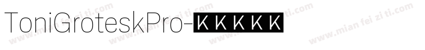 ToniGroteskPro字体转换