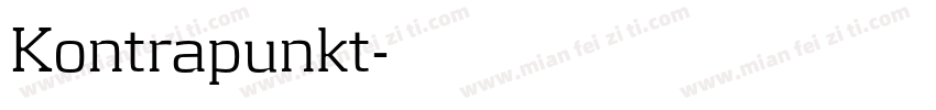 Kontrapunkt字体转换