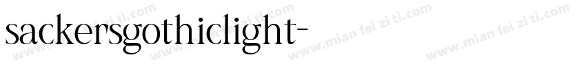 sackersgothiclight字体转换