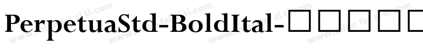 PerpetuaStd-BoldItal字体转换