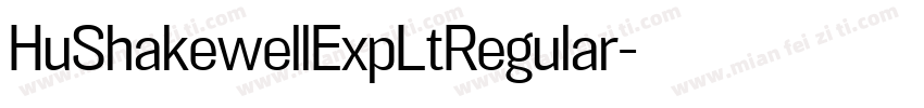 HuShakewellExpLtRegular字体转换