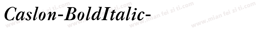 Caslon-BoldItalic字体转换