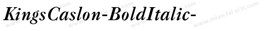 KingsCaslon-BoldItalic字体转换