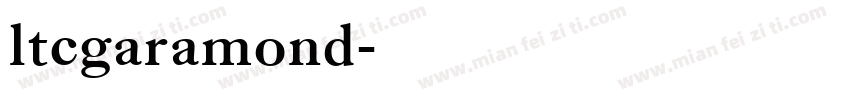 ltcgaramond字体转换