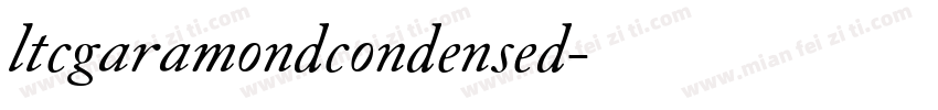 ltcgaramondcondensed字体转换