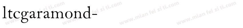 ltcgaramond字体转换