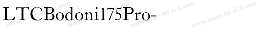 LTCBodoni175Pro字体转换