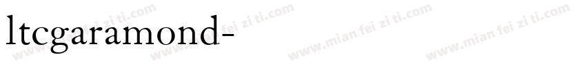 ltcgaramond字体转换