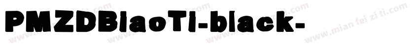 PMZDBiaoTi-black字体转换